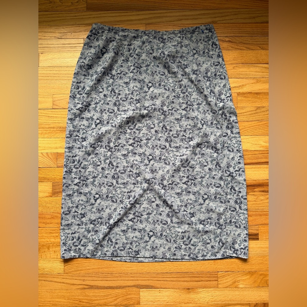 VTG 90s Gray Floral Skirt Size 2X